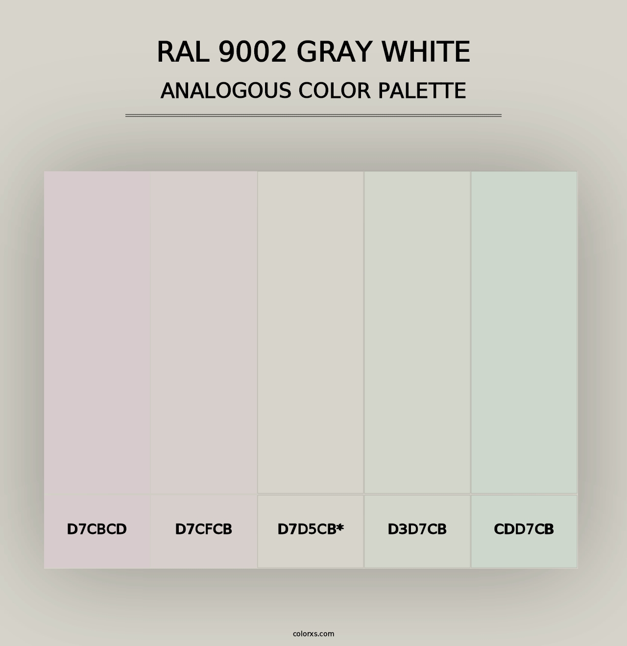 RAL 9002 Gray White - Analogous Color Palette