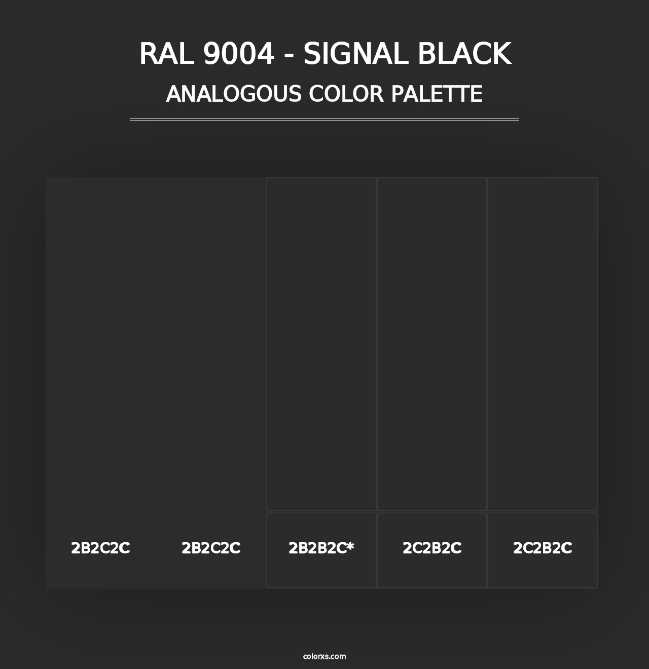 RAL 9004 - Signal Black - Analogous Color Palette