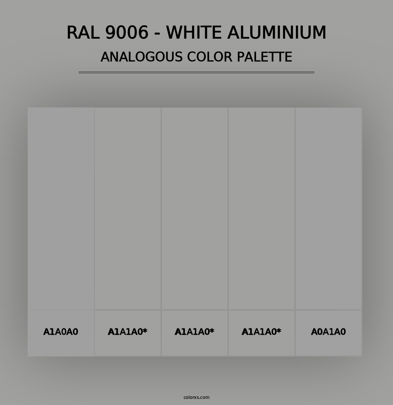 RAL 9006 - White Aluminium - Analogous Color Palette