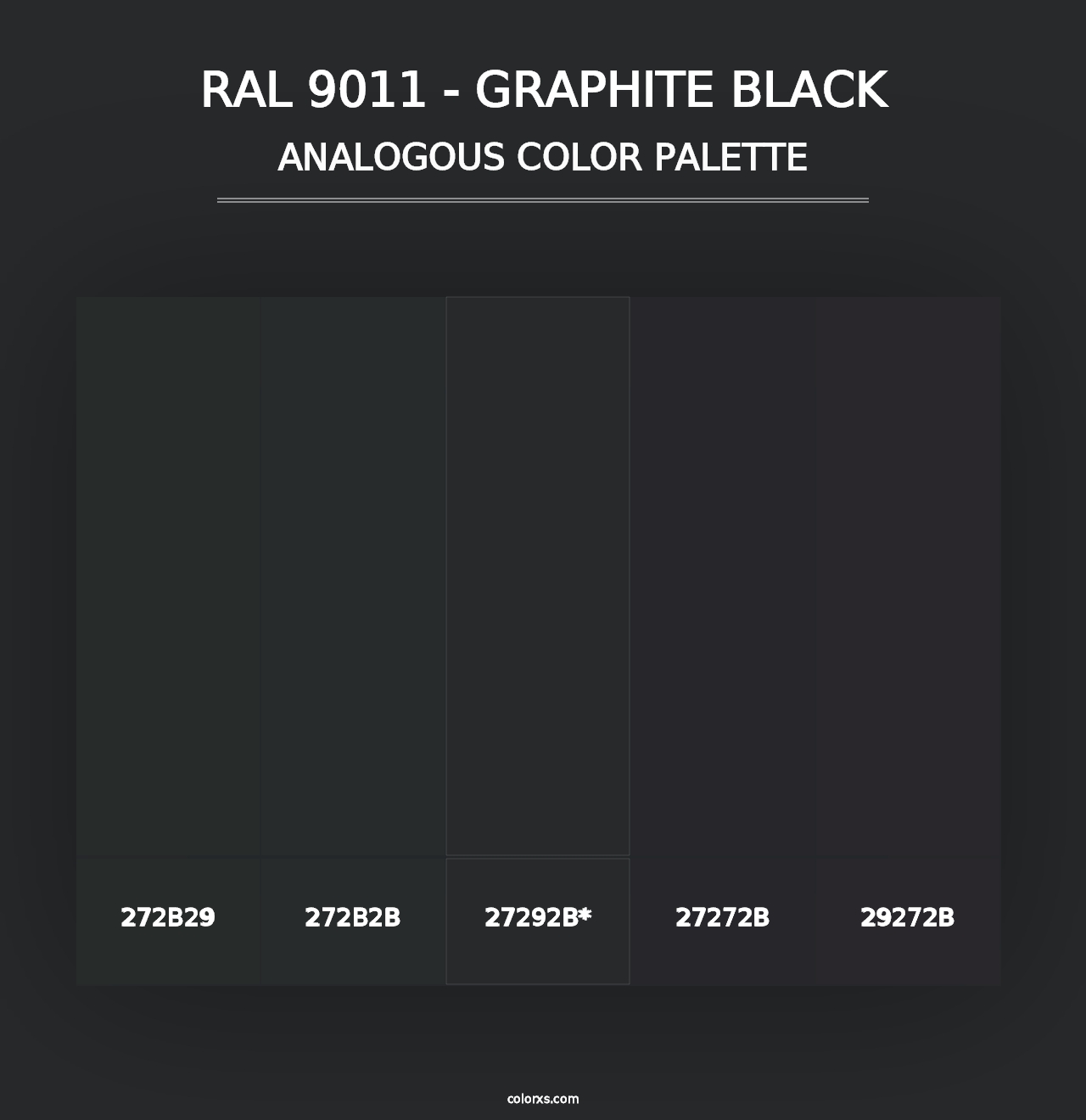 RAL 9011 - Graphite Black - Analogous Color Palette