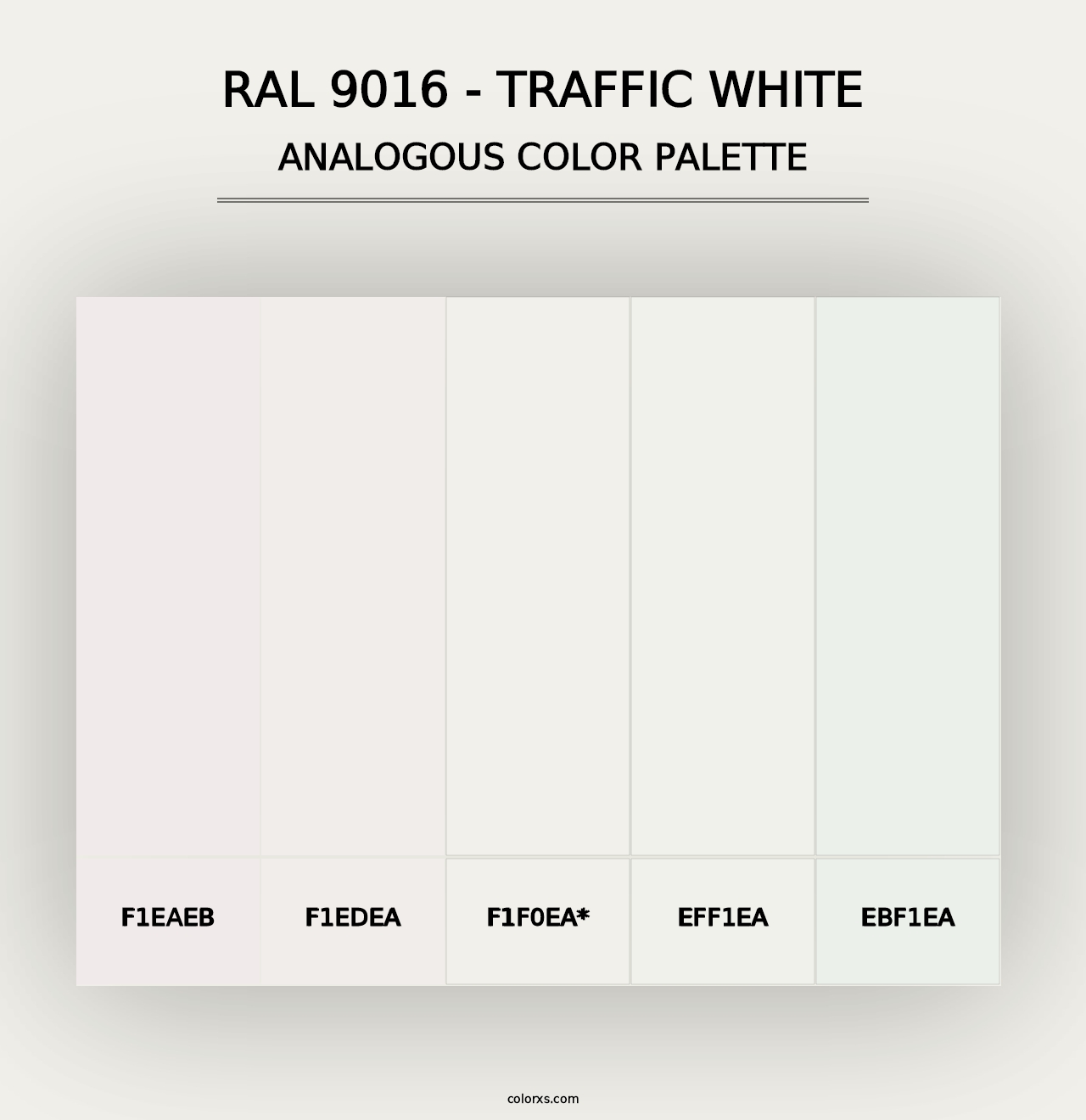 RAL 9016 - Traffic White - Analogous Color Palette