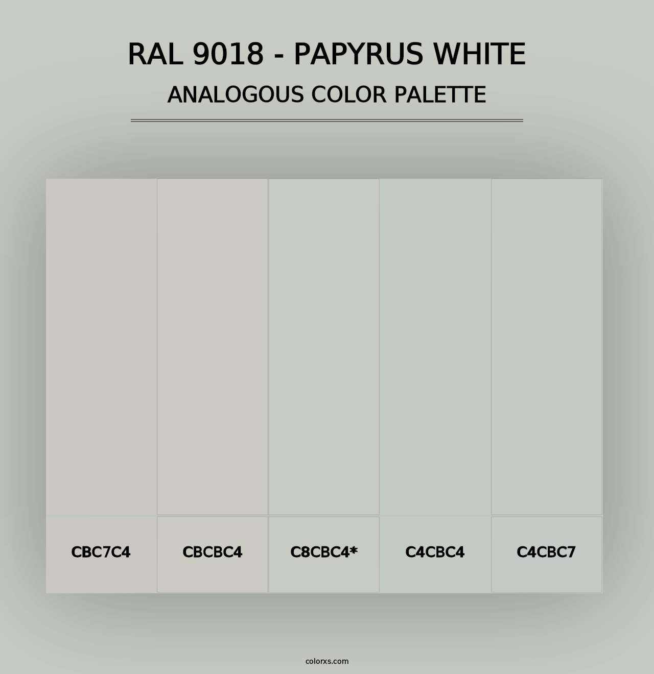 RAL 9018 - Papyrus White - Analogous Color Palette