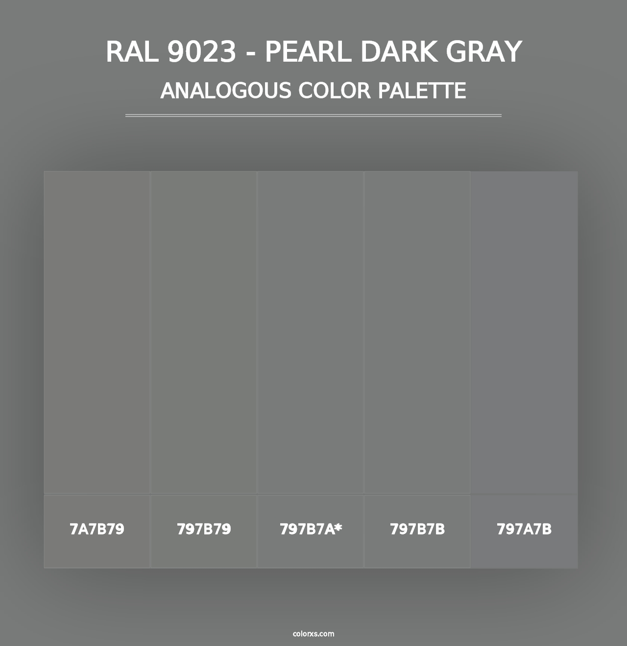 RAL 9023 - Pearl Dark Gray - Analogous Color Palette