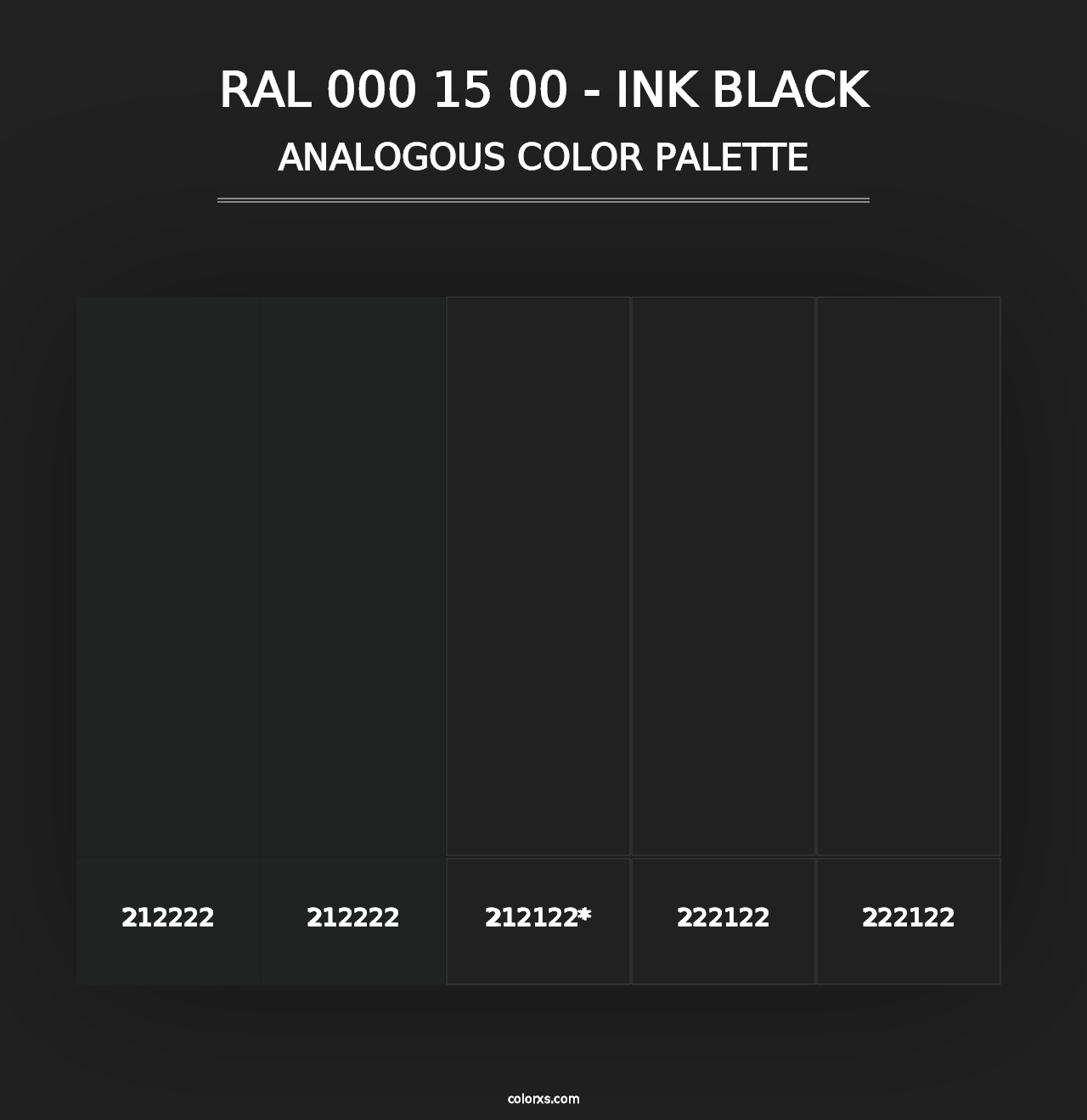 RAL 000 15 00 - Ink Black - Analogous Color Palette