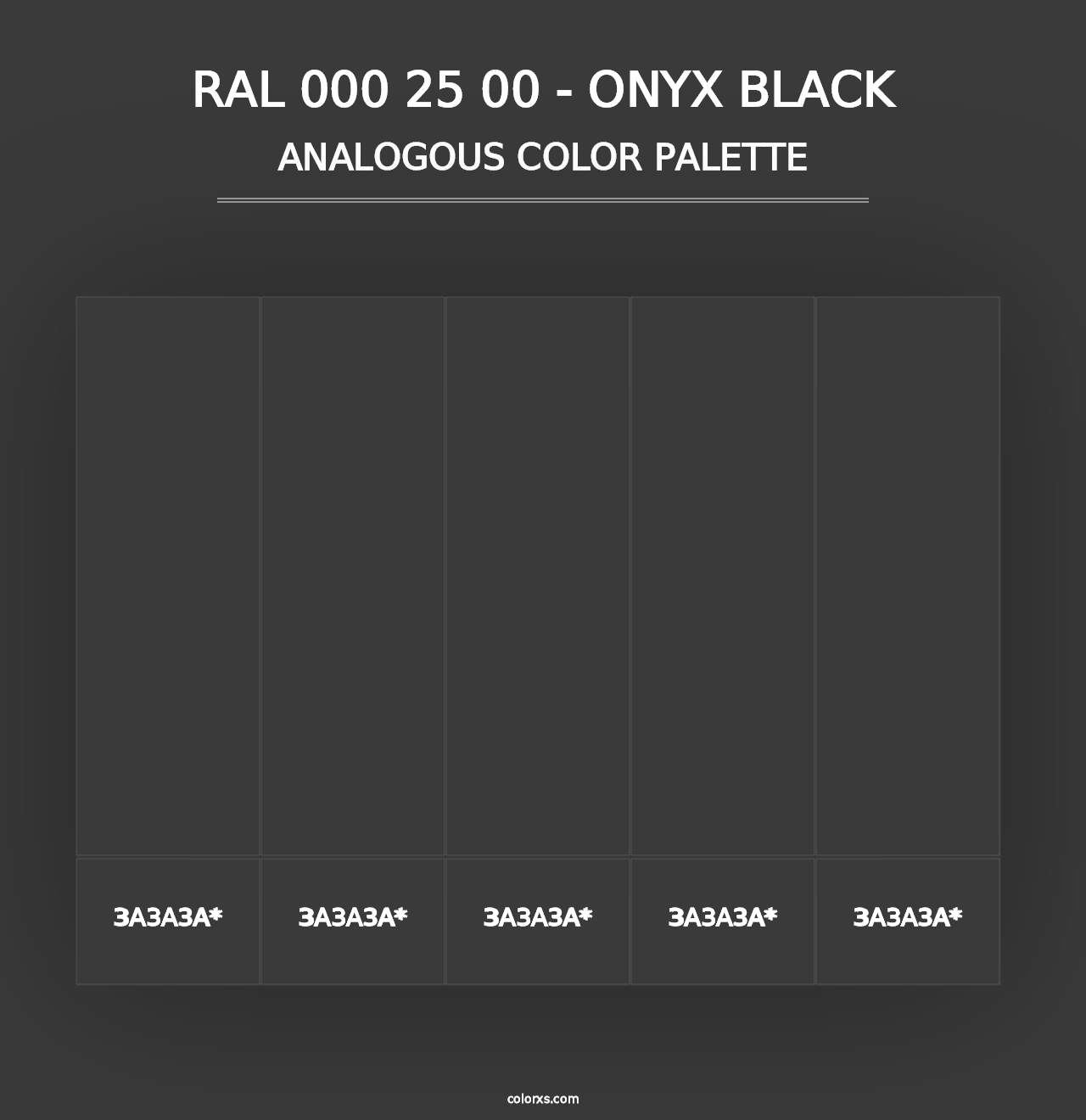 RAL 000 25 00 - Onyx Black - Analogous Color Palette