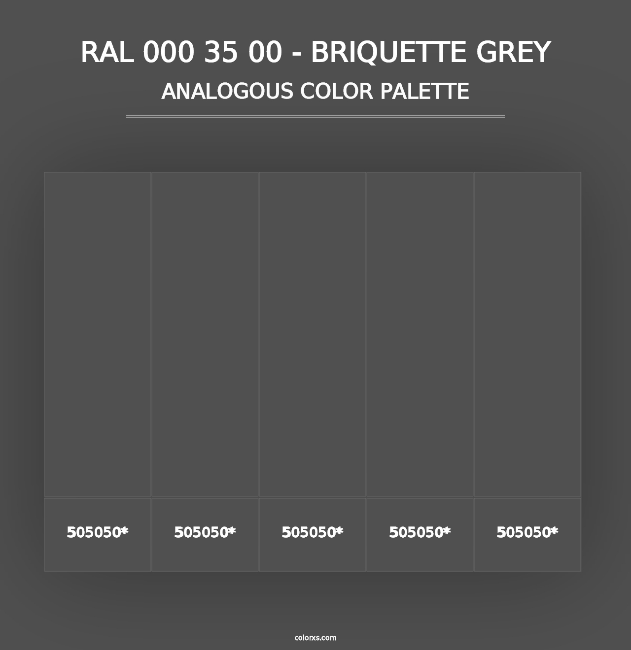 RAL 000 35 00 - Briquette Grey - Analogous Color Palette