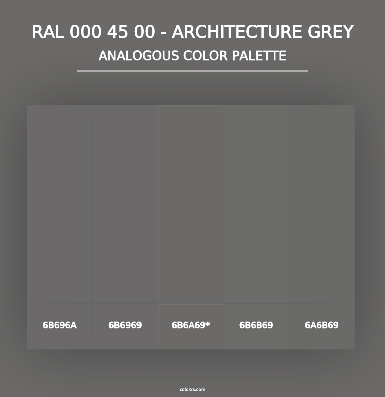 RAL 000 45 00 - Architecture Grey - Analogous Color Palette