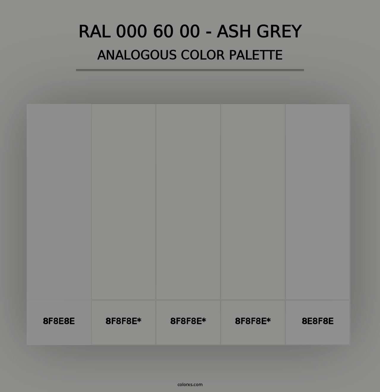 RAL 000 60 00 - Ash Grey - Analogous Color Palette