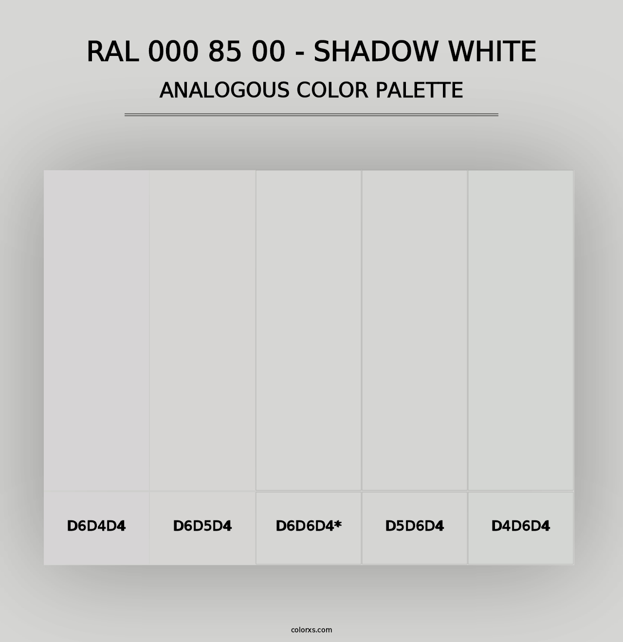 RAL 000 85 00 - Shadow White - Analogous Color Palette