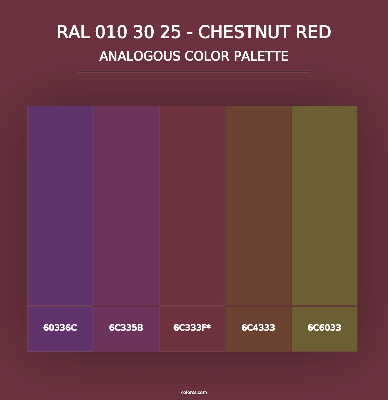 RAL 010 30 25 - Chestnut Red - Analogous Color Palette