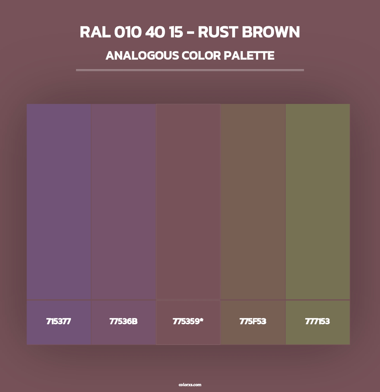 RAL 010 40 15 - Rust Brown - Analogous Color Palette