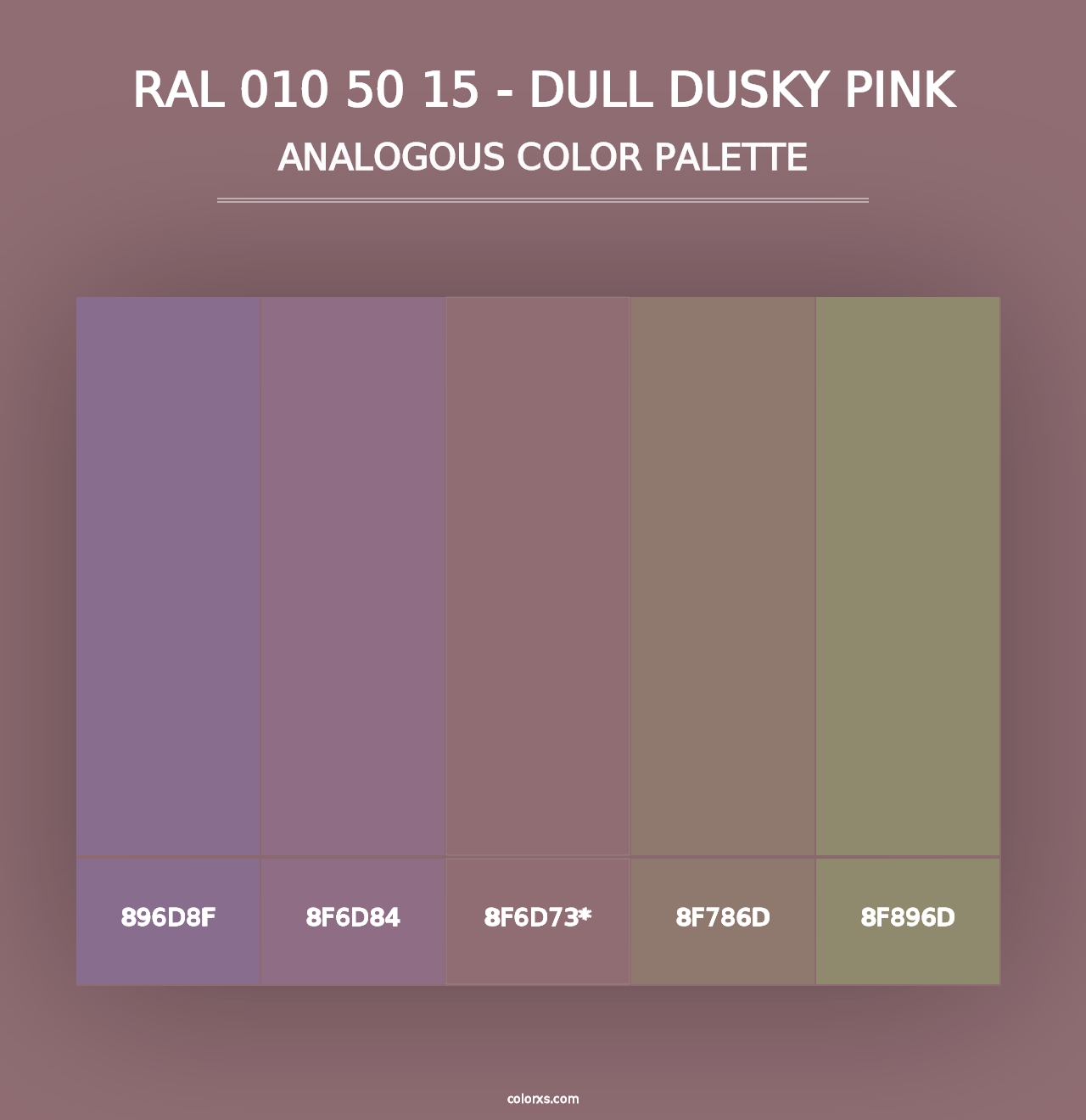 RAL 010 50 15 - Dull Dusky Pink - Analogous Color Palette