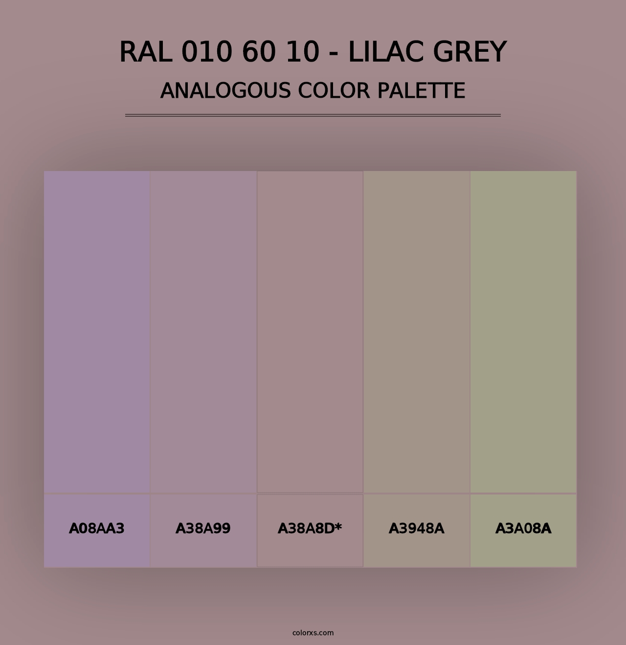 RAL 010 60 10 - Lilac Grey - Analogous Color Palette