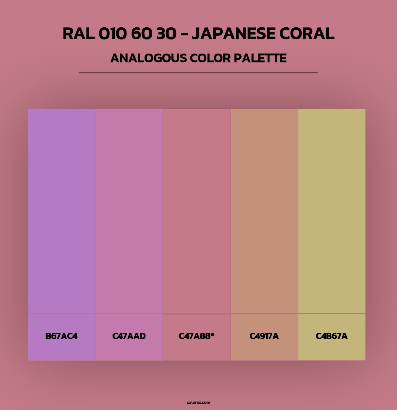 RAL 010 60 30 - Japanese Coral - Analogous Color Palette