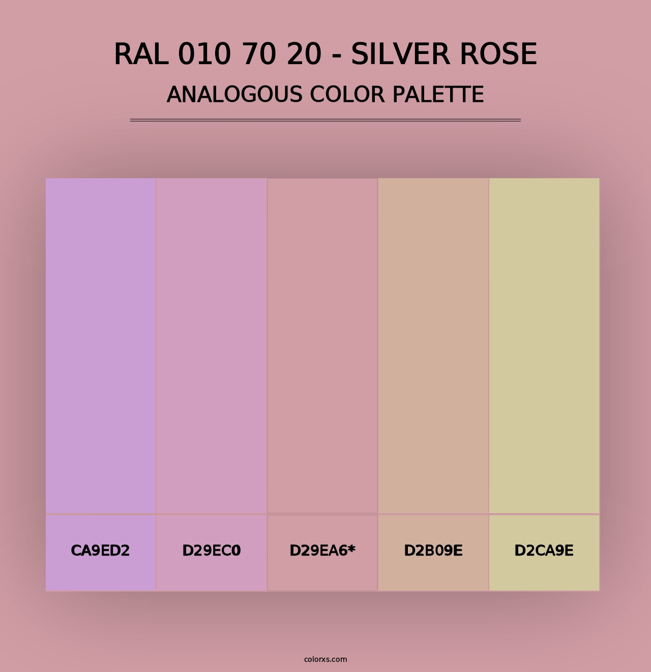 RAL 010 70 20 - Silver Rose - Analogous Color Palette