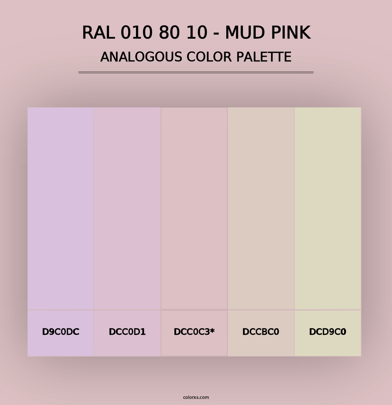 RAL 010 80 10 - Mud Pink - Analogous Color Palette