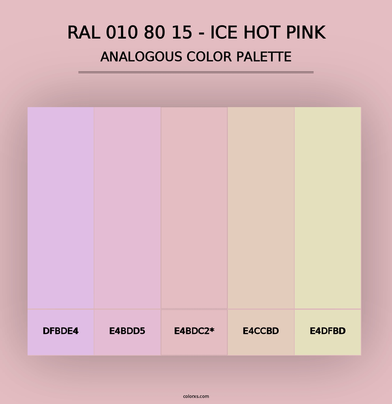 RAL 010 80 15 - Ice Hot Pink - Analogous Color Palette