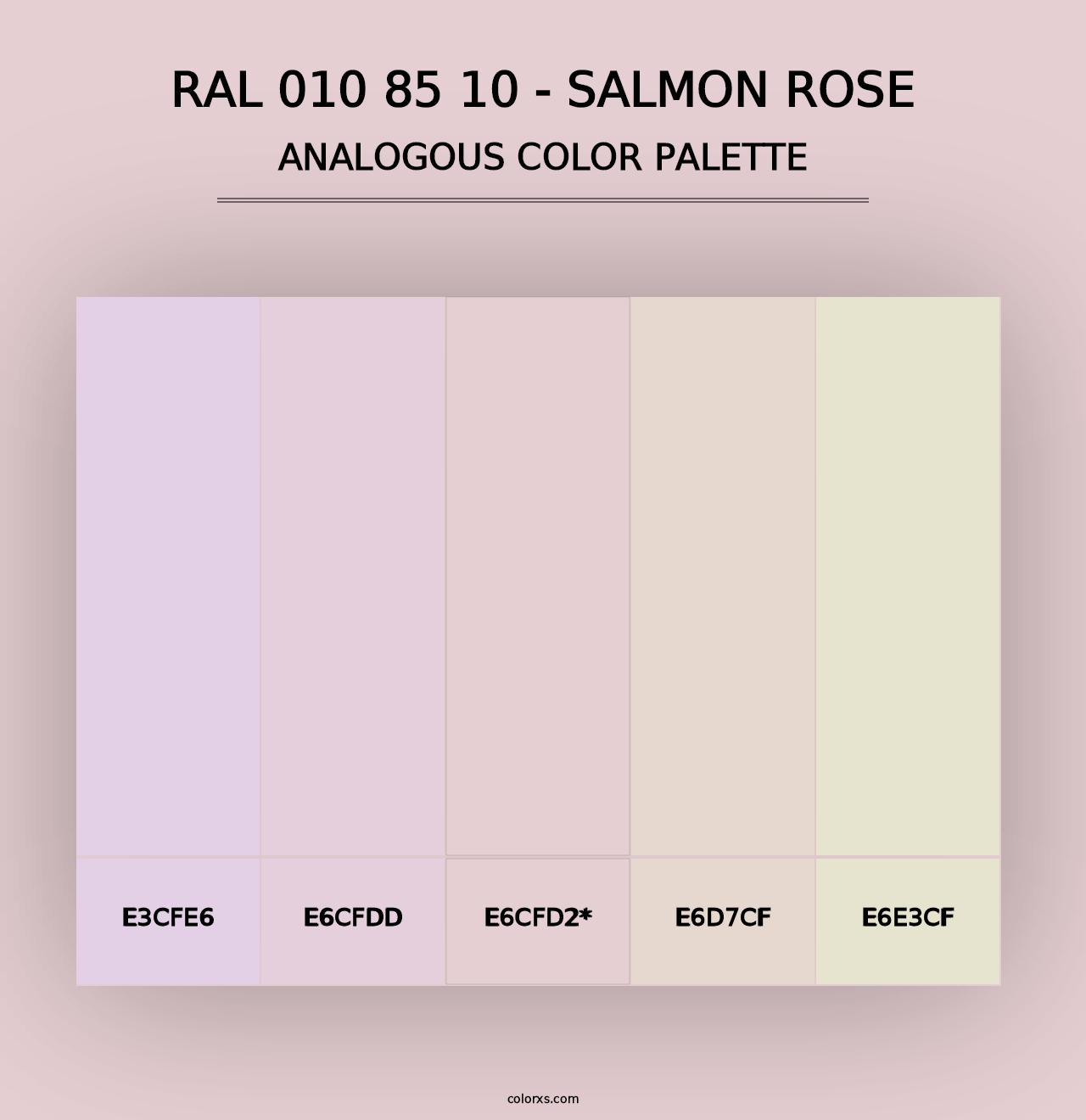 RAL 010 85 10 - Salmon Rose - Analogous Color Palette