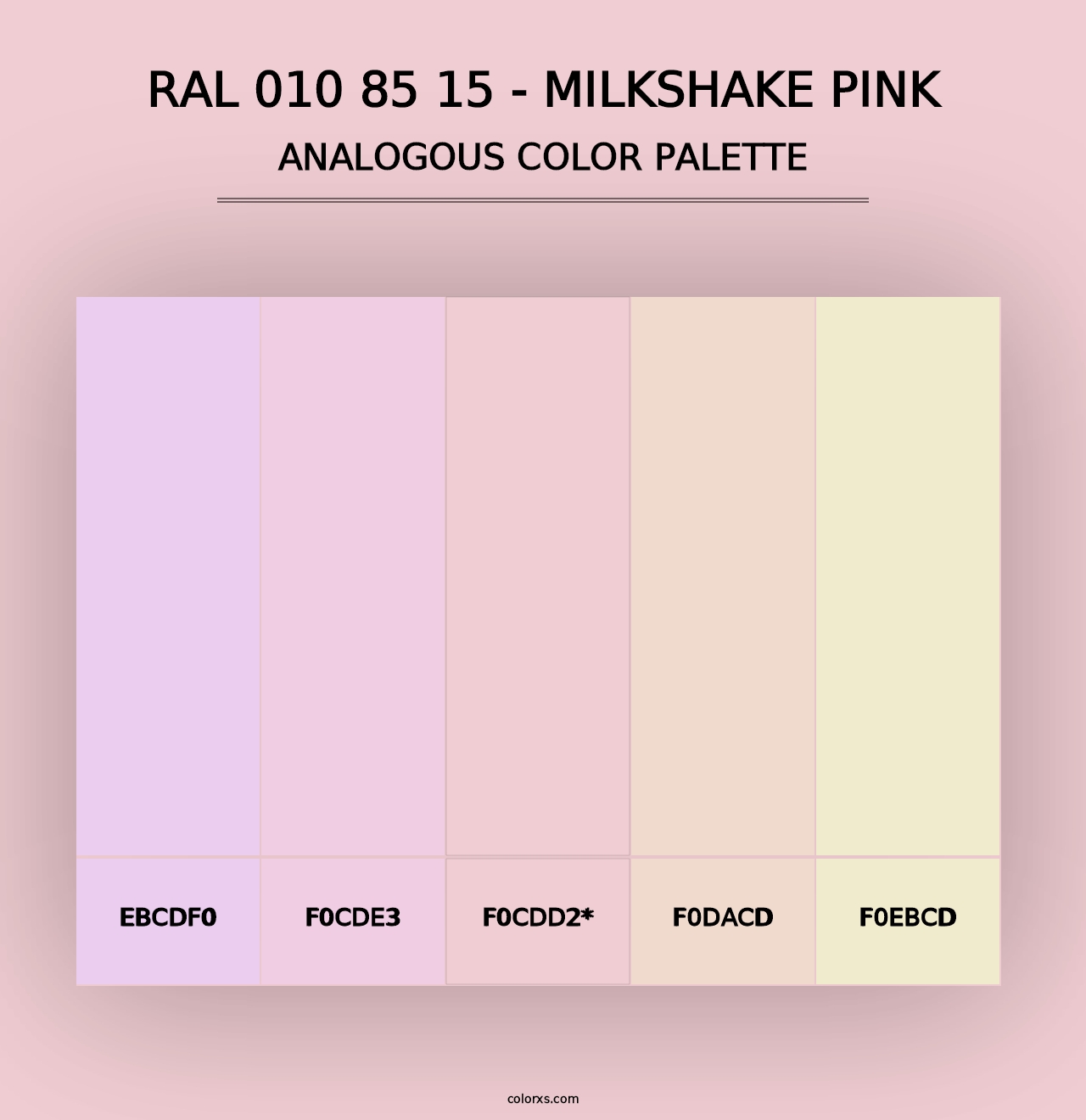 RAL 010 85 15 - Milkshake Pink - Analogous Color Palette