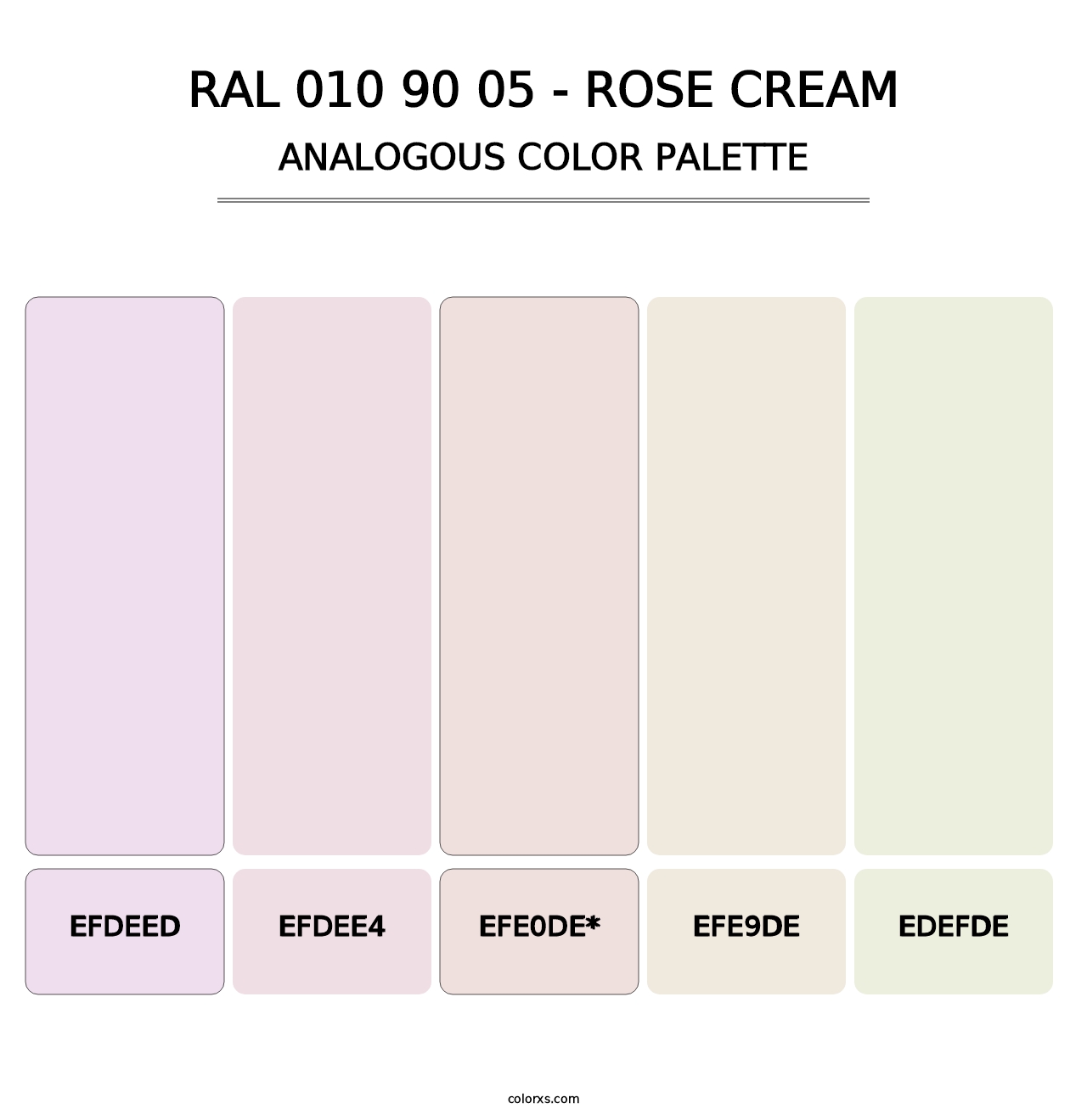 RAL 010 90 05 - Rose Cream - Analogous Color Palette