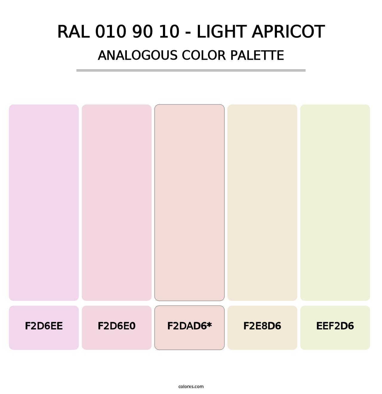 RAL 010 90 10 - Light Apricot - Analogous Color Palette