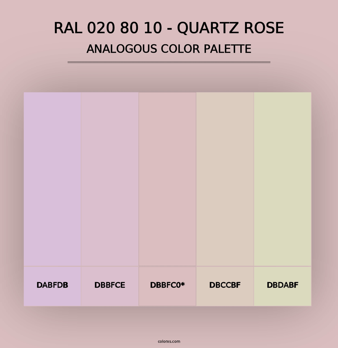 RAL 020 80 10 - Quartz Rose - Analogous Color Palette