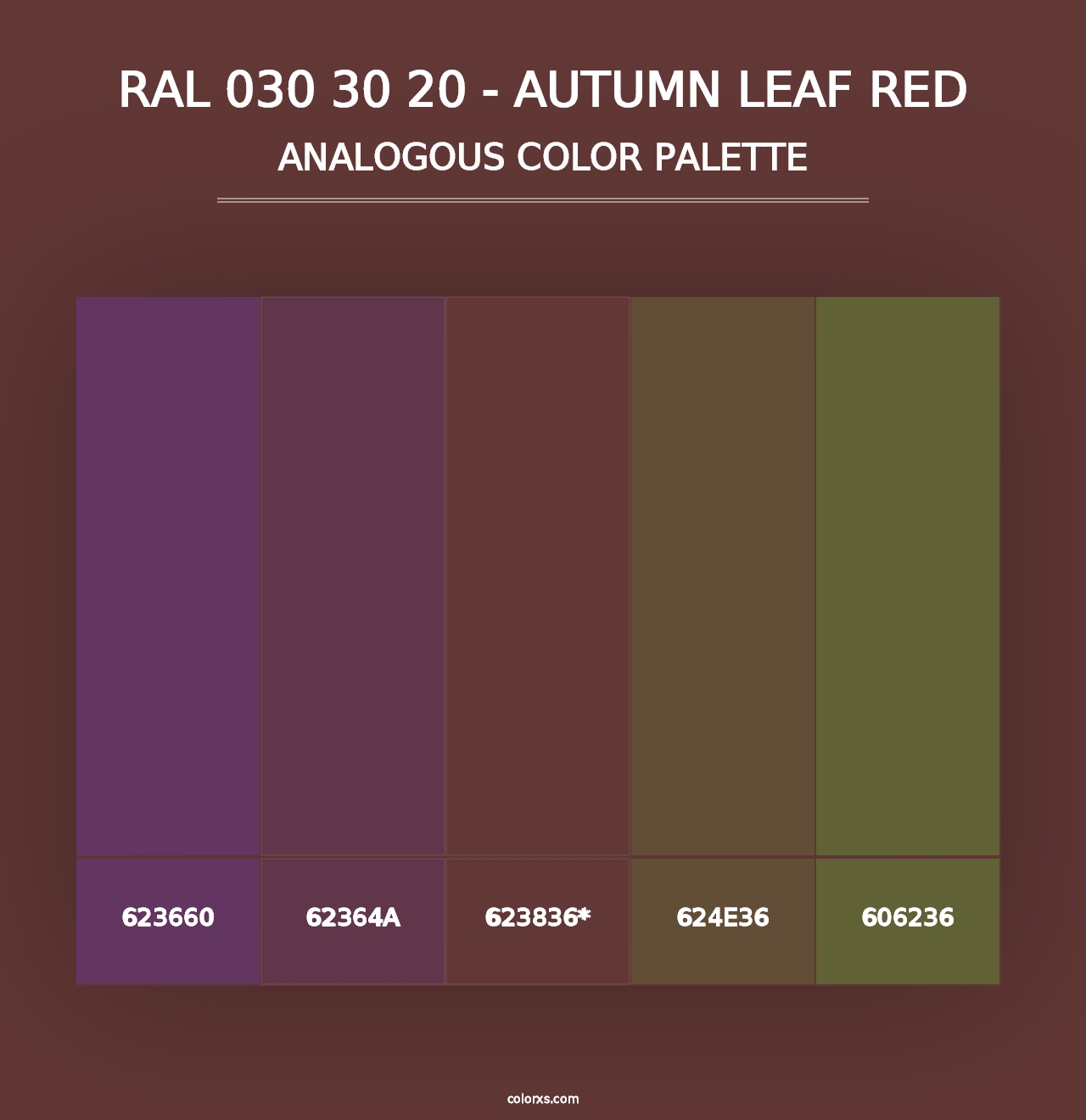 RAL 030 30 20 - Autumn Leaf Red - Analogous Color Palette