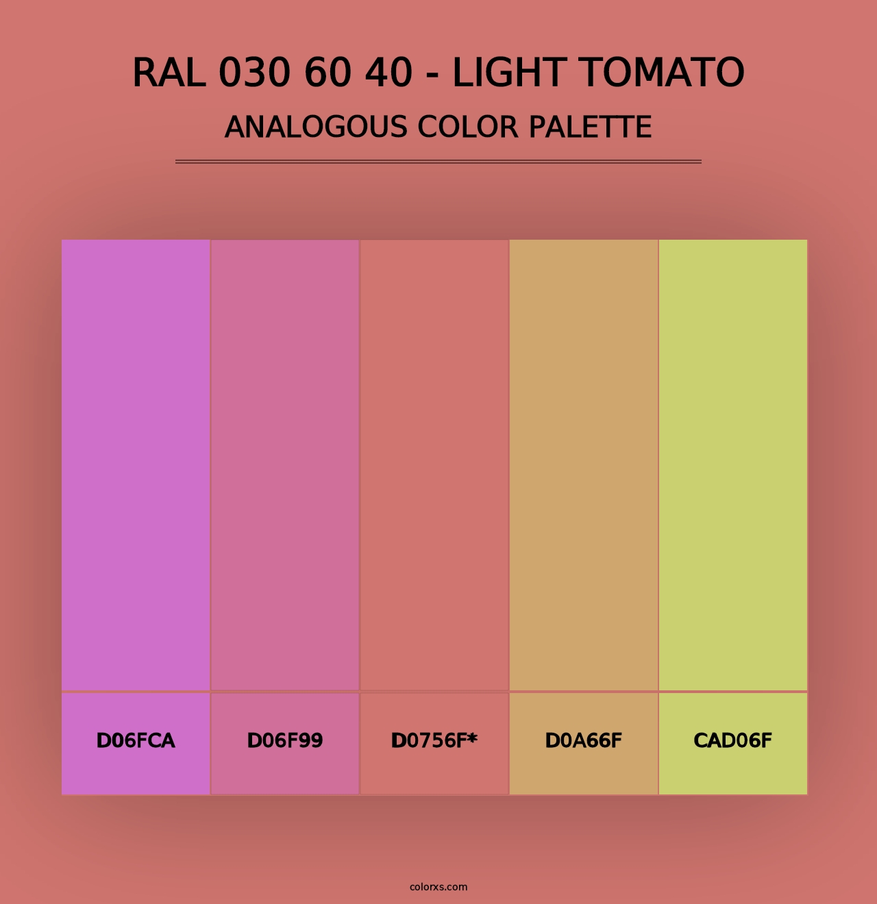 RAL 030 60 40 - Light Tomato - Analogous Color Palette