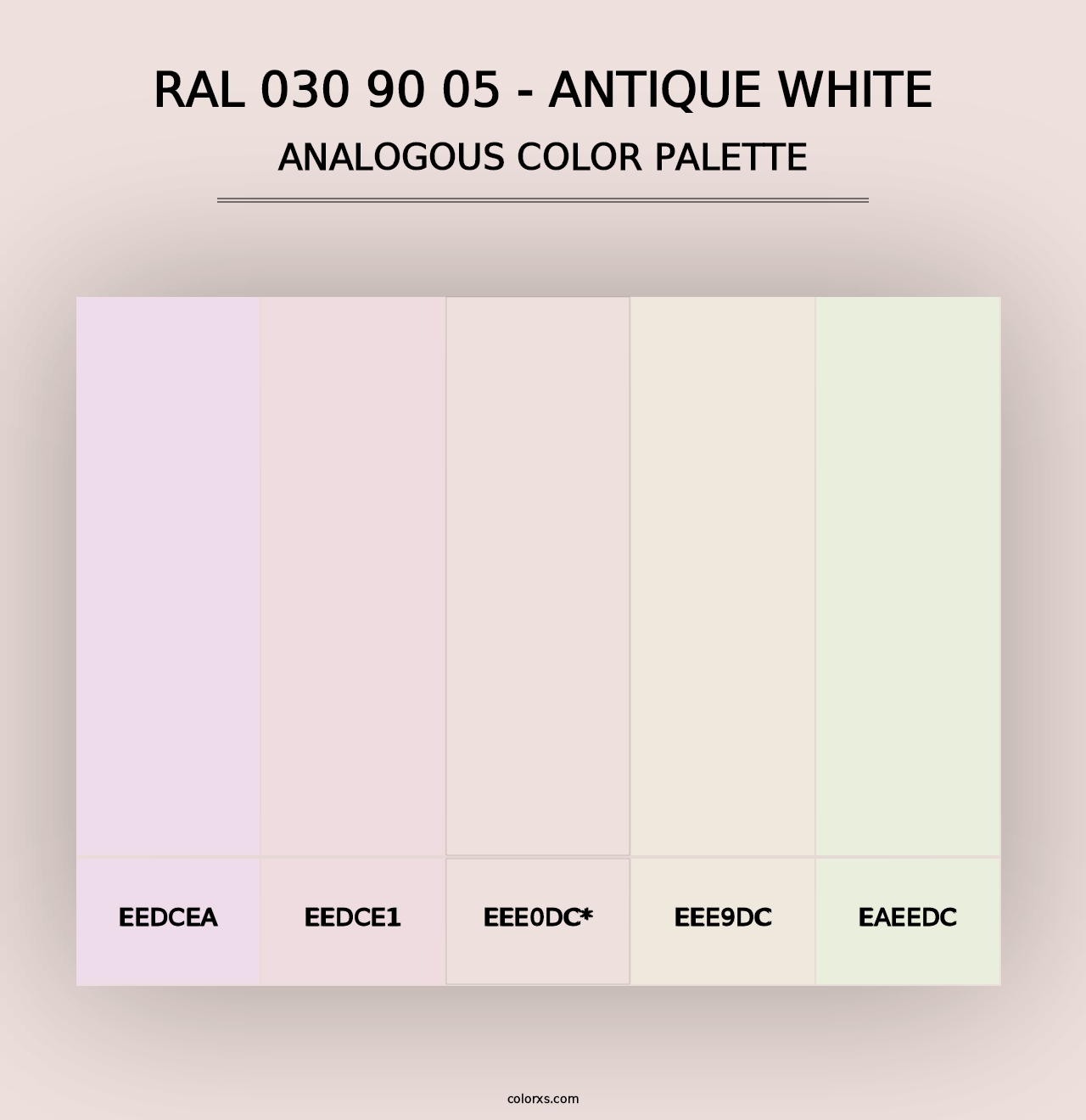 RAL 030 90 05 - Antique White - Analogous Color Palette