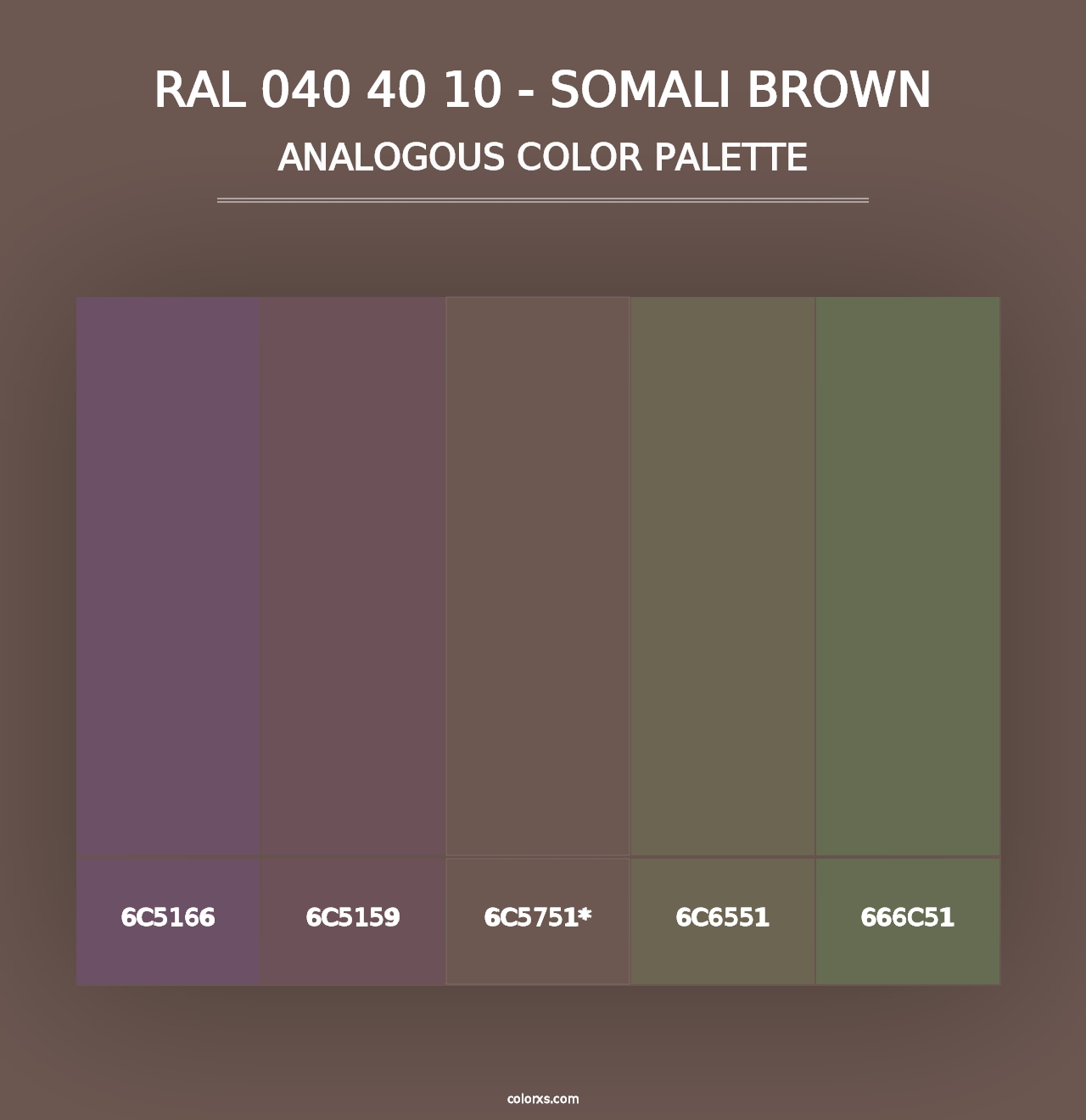 RAL 040 40 10 - Somali Brown - Analogous Color Palette