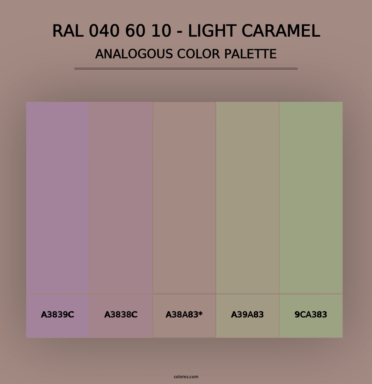 RAL 040 60 10 - Light Caramel - Analogous Color Palette