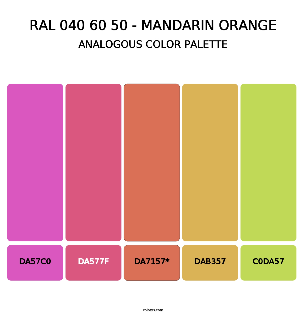 RAL 040 60 50 - Mandarin Orange - Analogous Color Palette