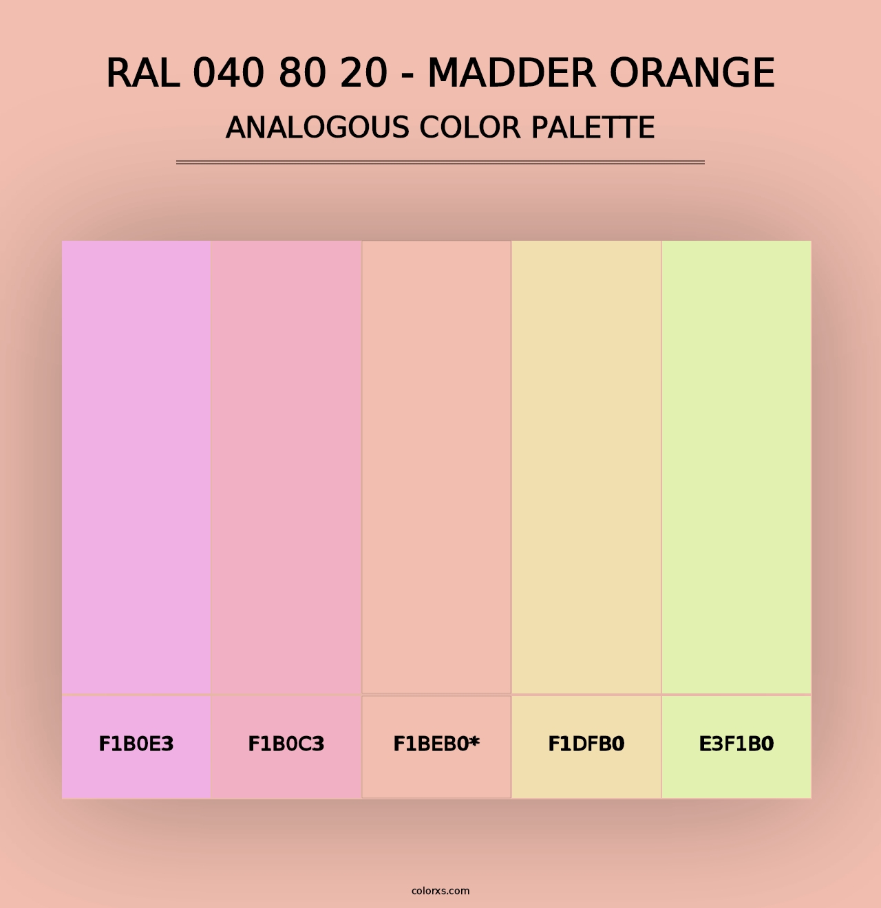 RAL 040 80 20 - Madder Orange - Analogous Color Palette