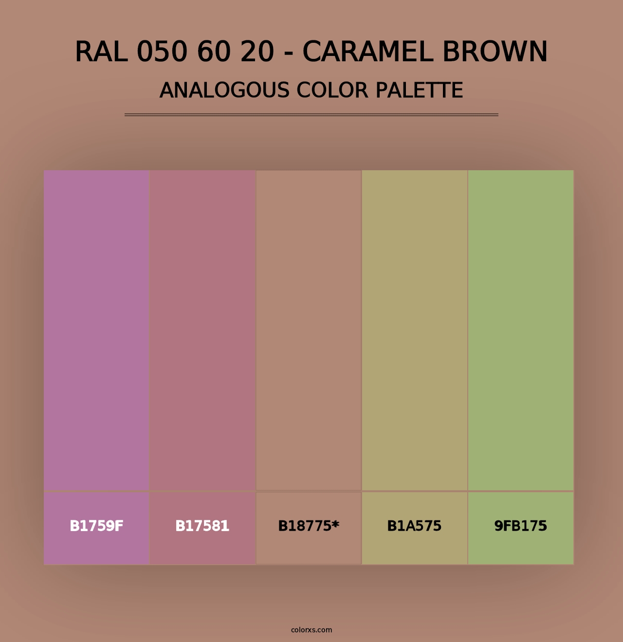 RAL 050 60 20 - Caramel Brown - Analogous Color Palette