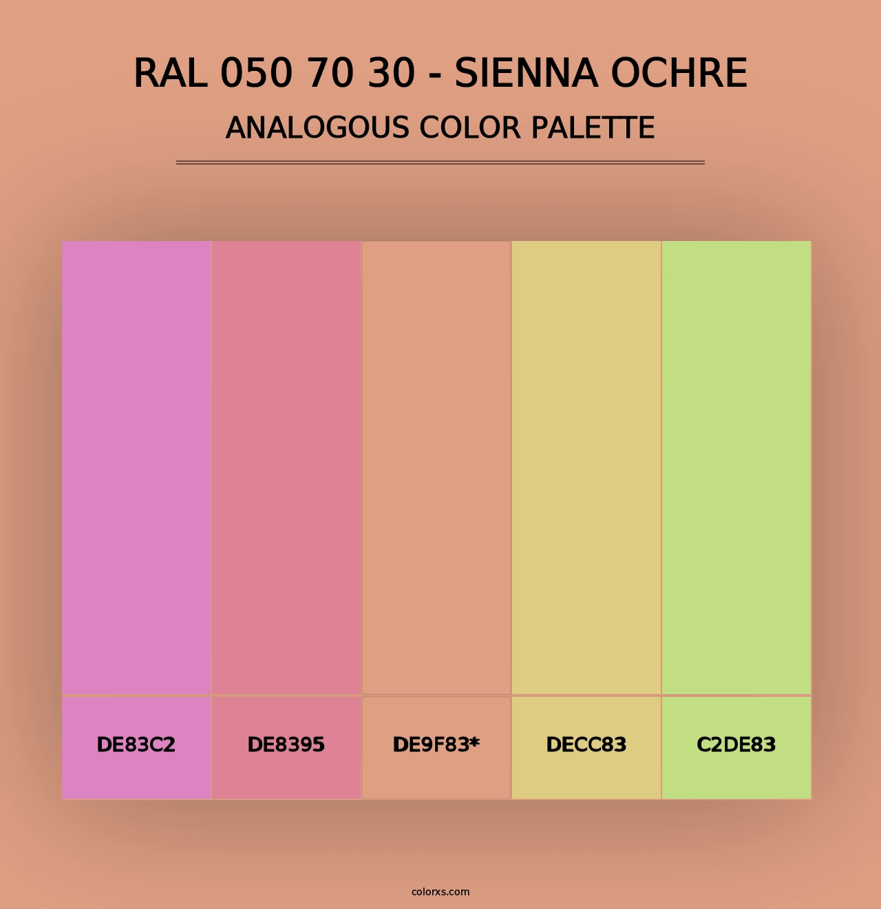 RAL 050 70 30 - Sienna Ochre - Analogous Color Palette