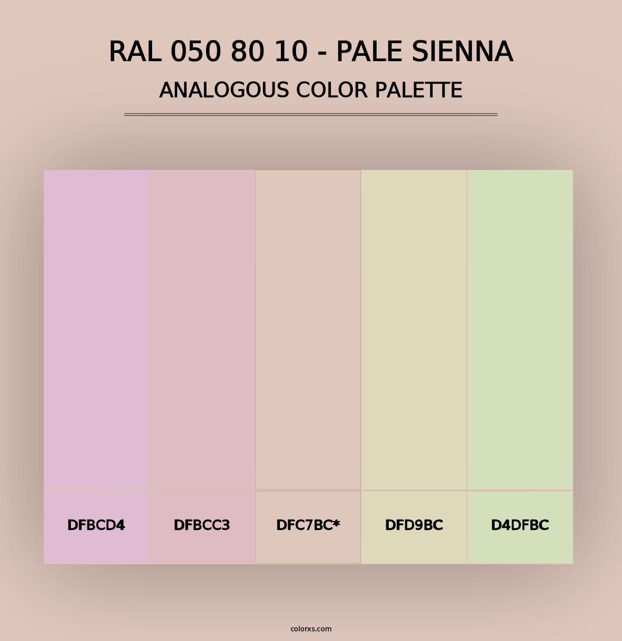 RAL 050 80 10 - Pale Sienna - Analogous Color Palette