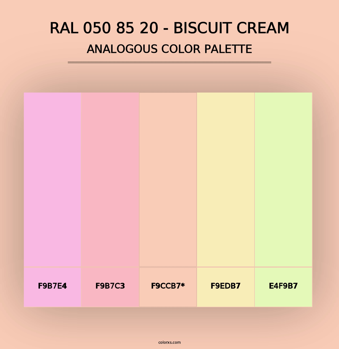 RAL 050 85 20 - Biscuit Cream - Analogous Color Palette