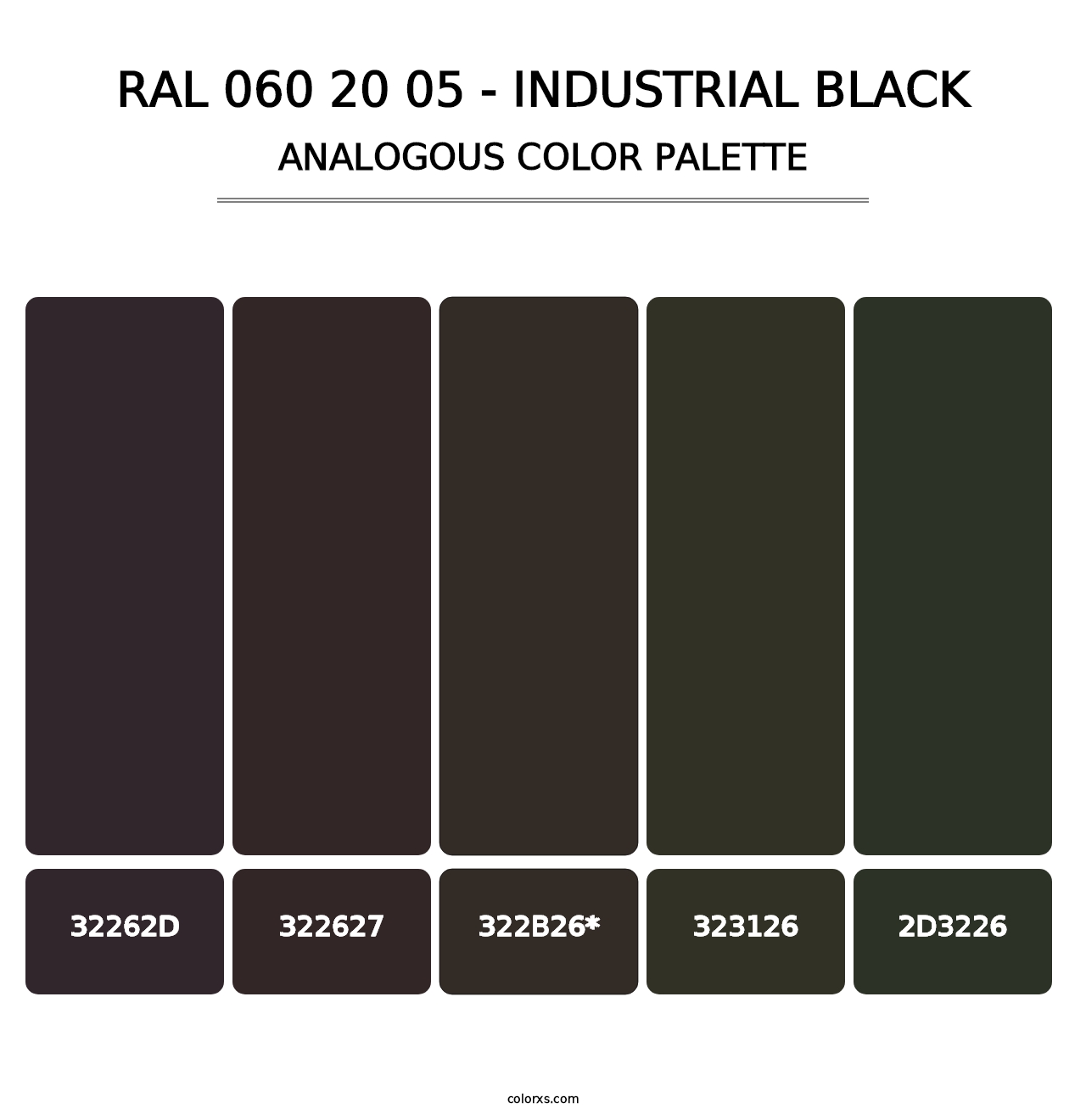 RAL 060 20 05 - Industrial Black - Analogous Color Palette