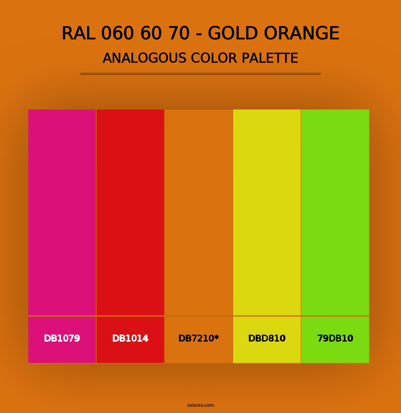 RAL 060 60 70 - Gold Orange - Analogous Color Palette