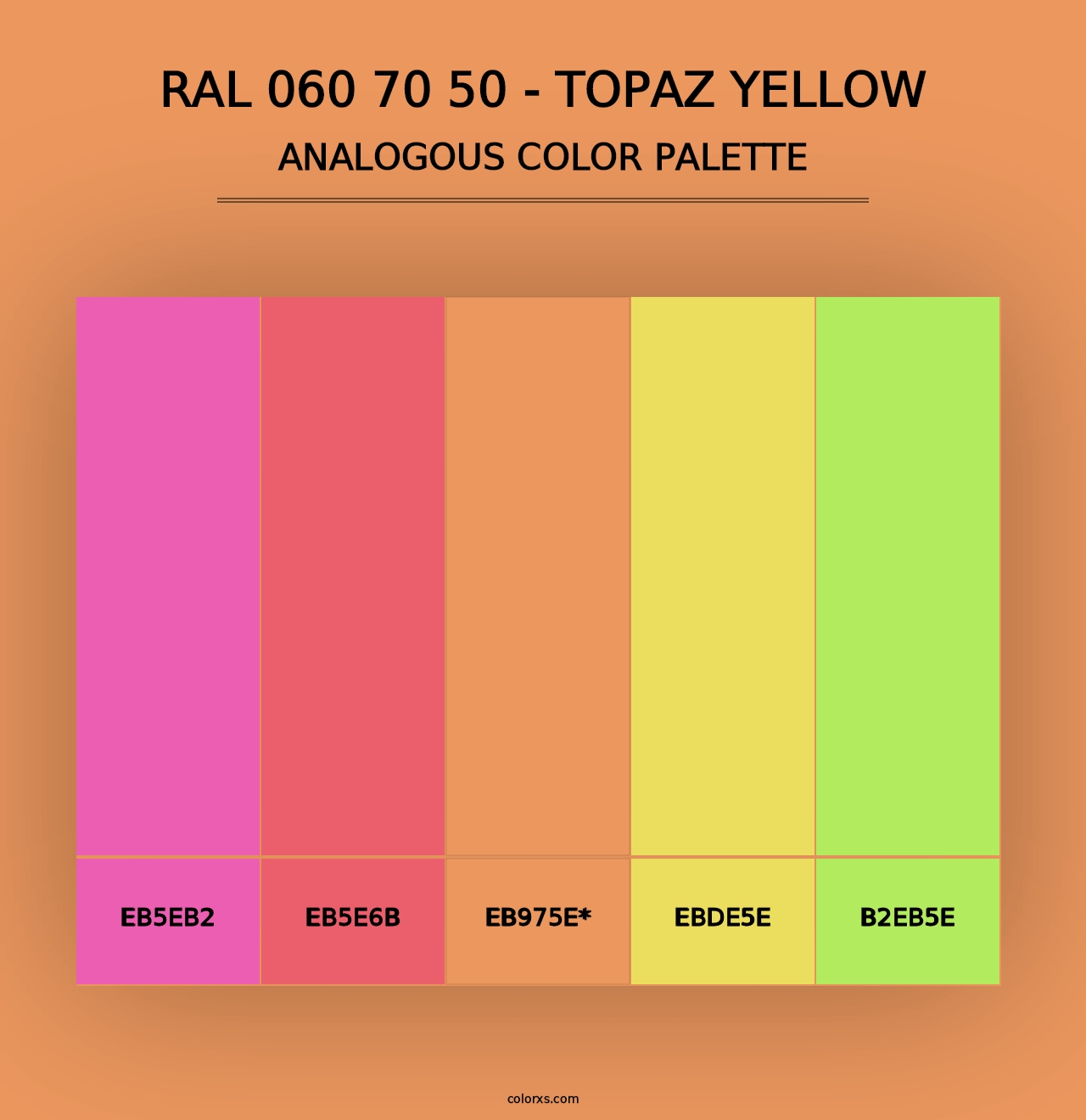 RAL 060 70 50 - Topaz Yellow - Analogous Color Palette