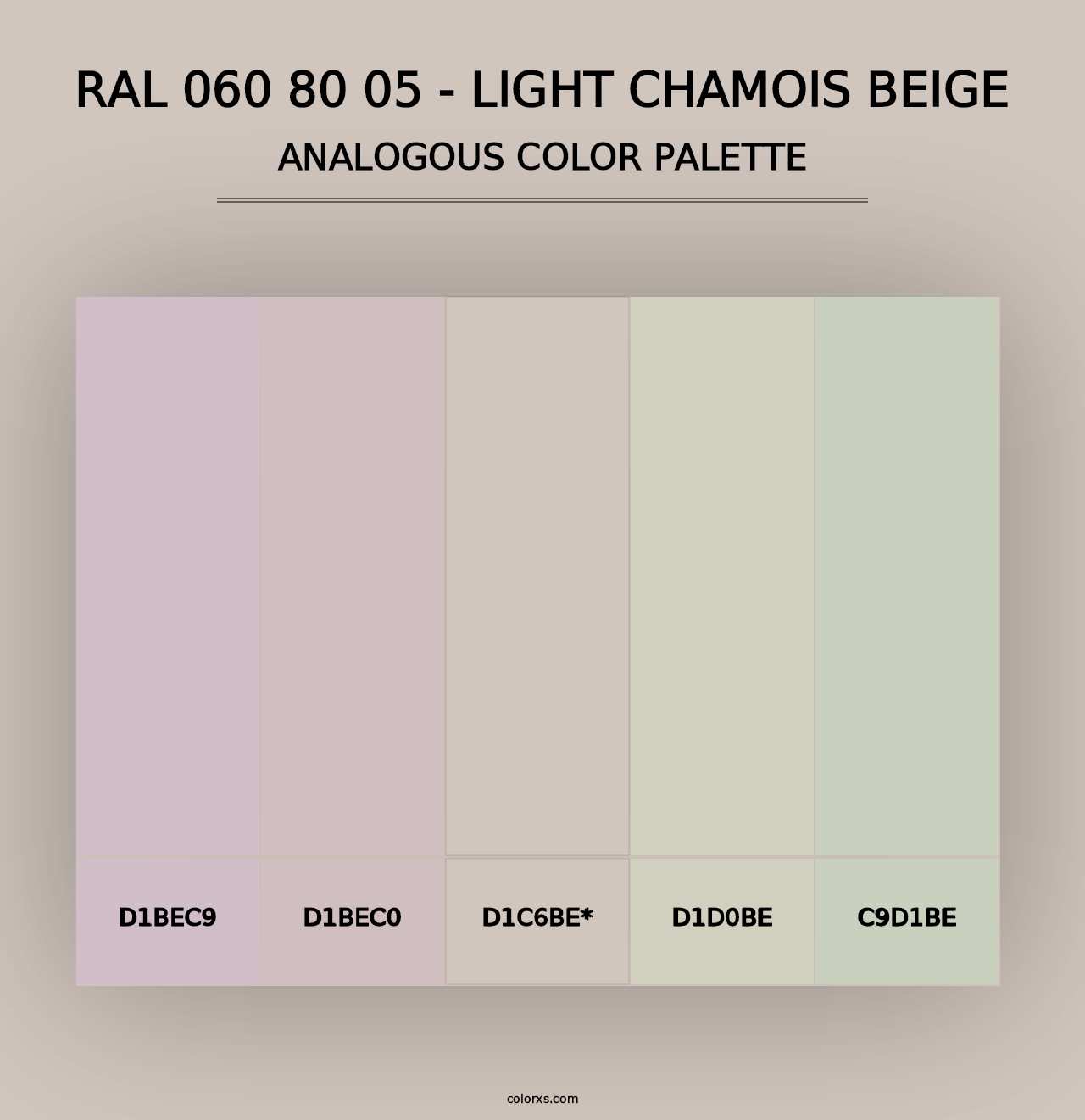 RAL 060 80 05 - Light Chamois Beige - Analogous Color Palette