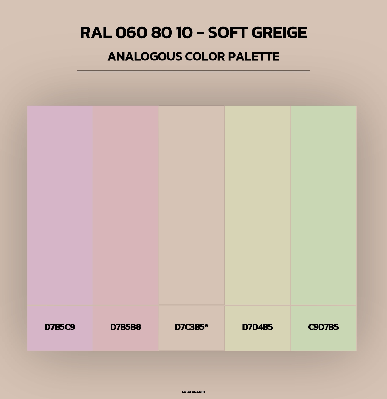 RAL 060 80 10 - Soft Greige - Analogous Color Palette