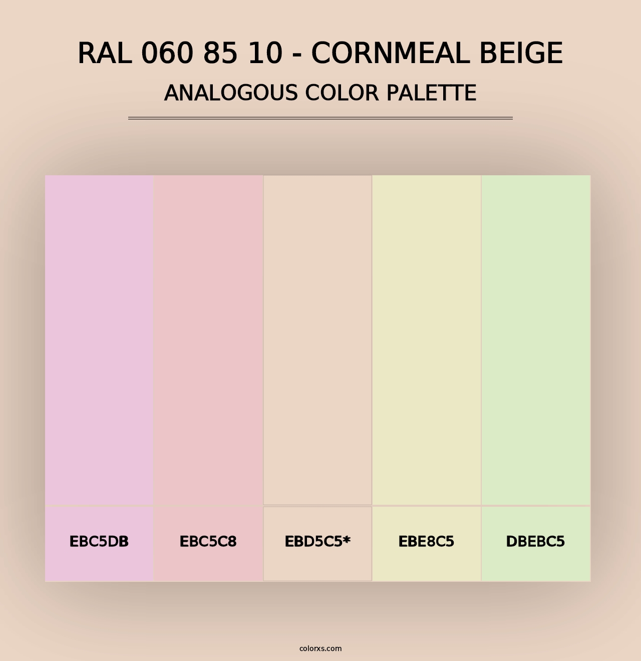 RAL 060 85 10 - Cornmeal Beige - Analogous Color Palette