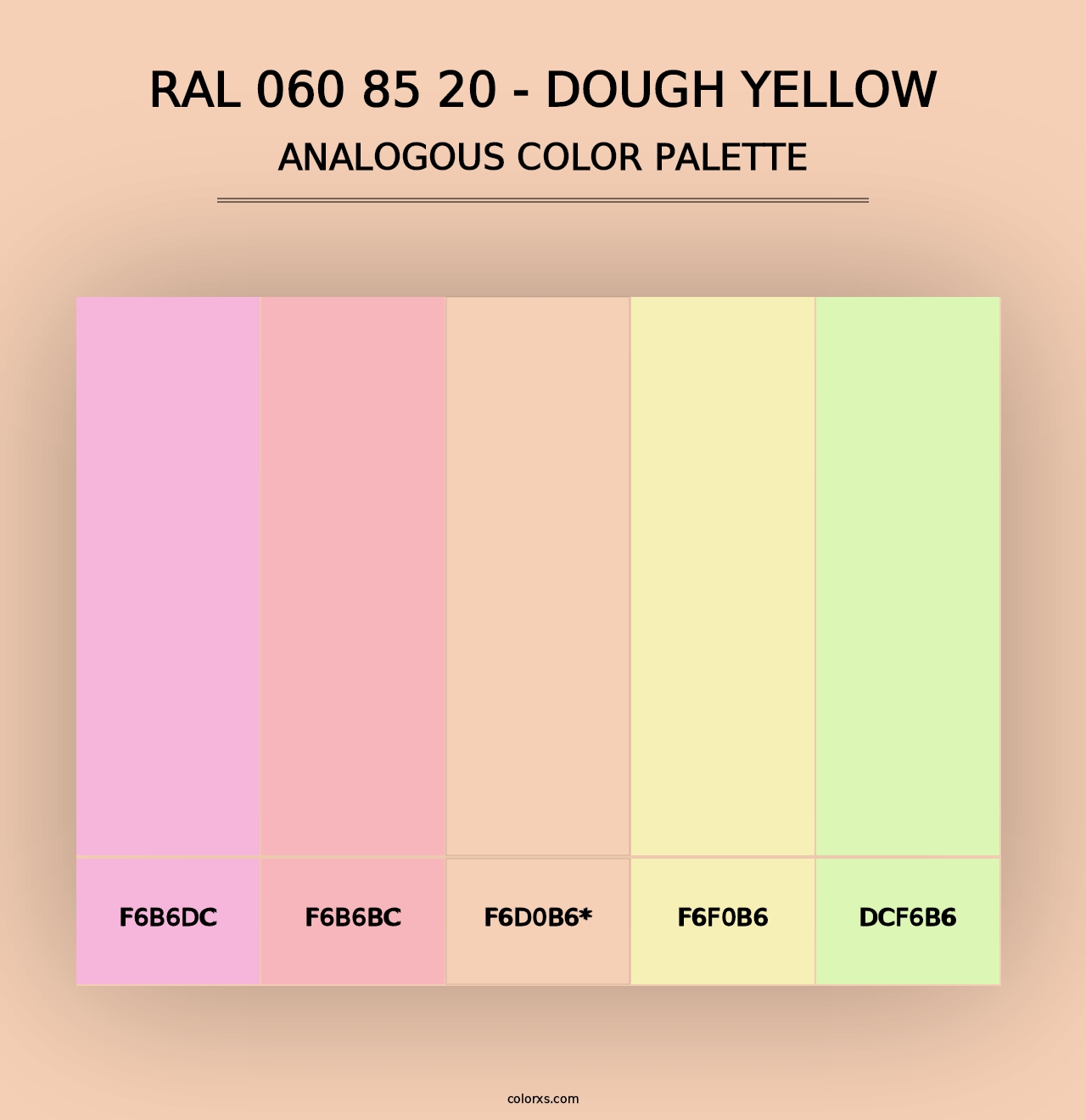 RAL 060 85 20 - Dough Yellow - Analogous Color Palette