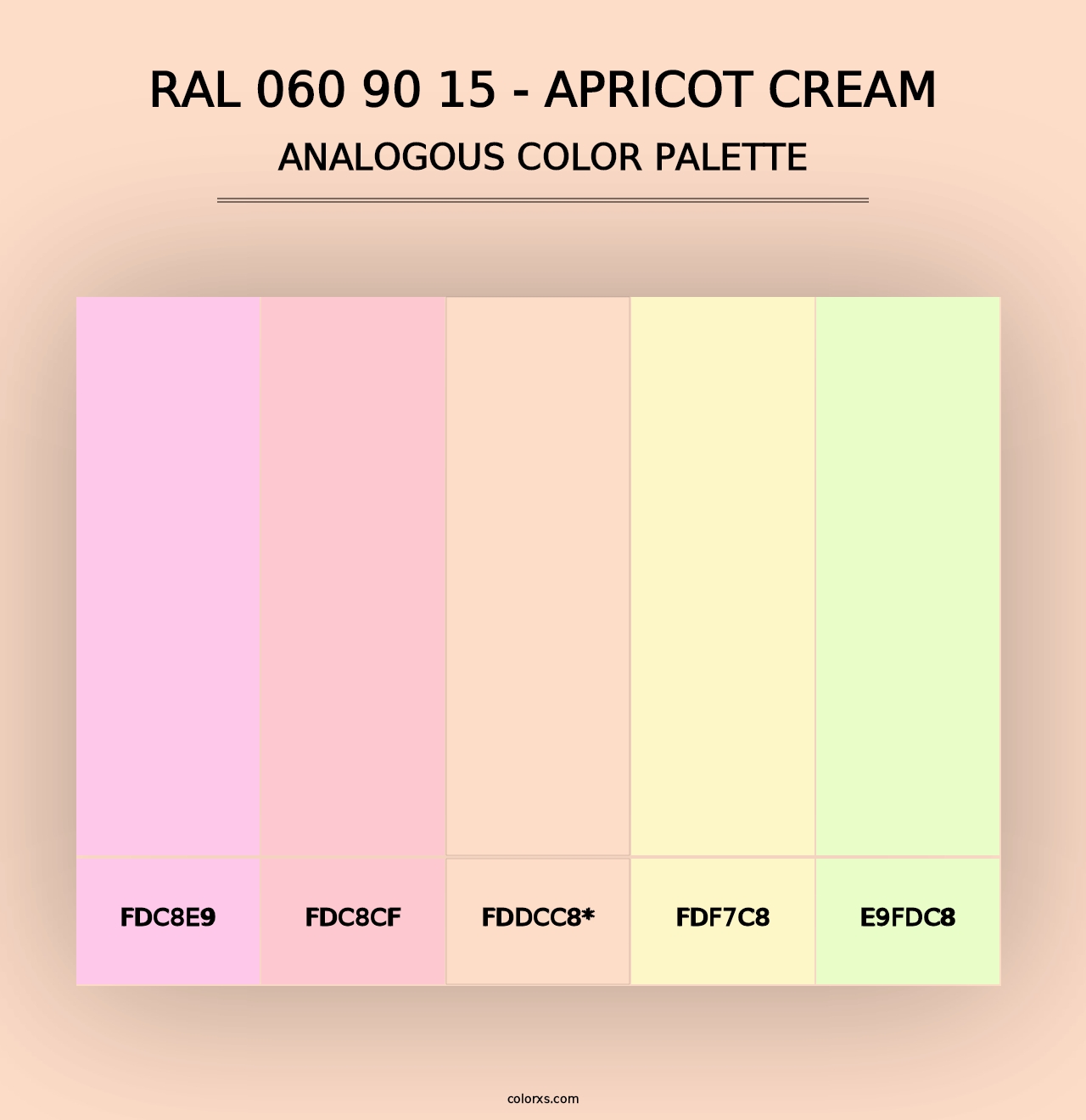 RAL 060 90 15 - Apricot Cream - Analogous Color Palette