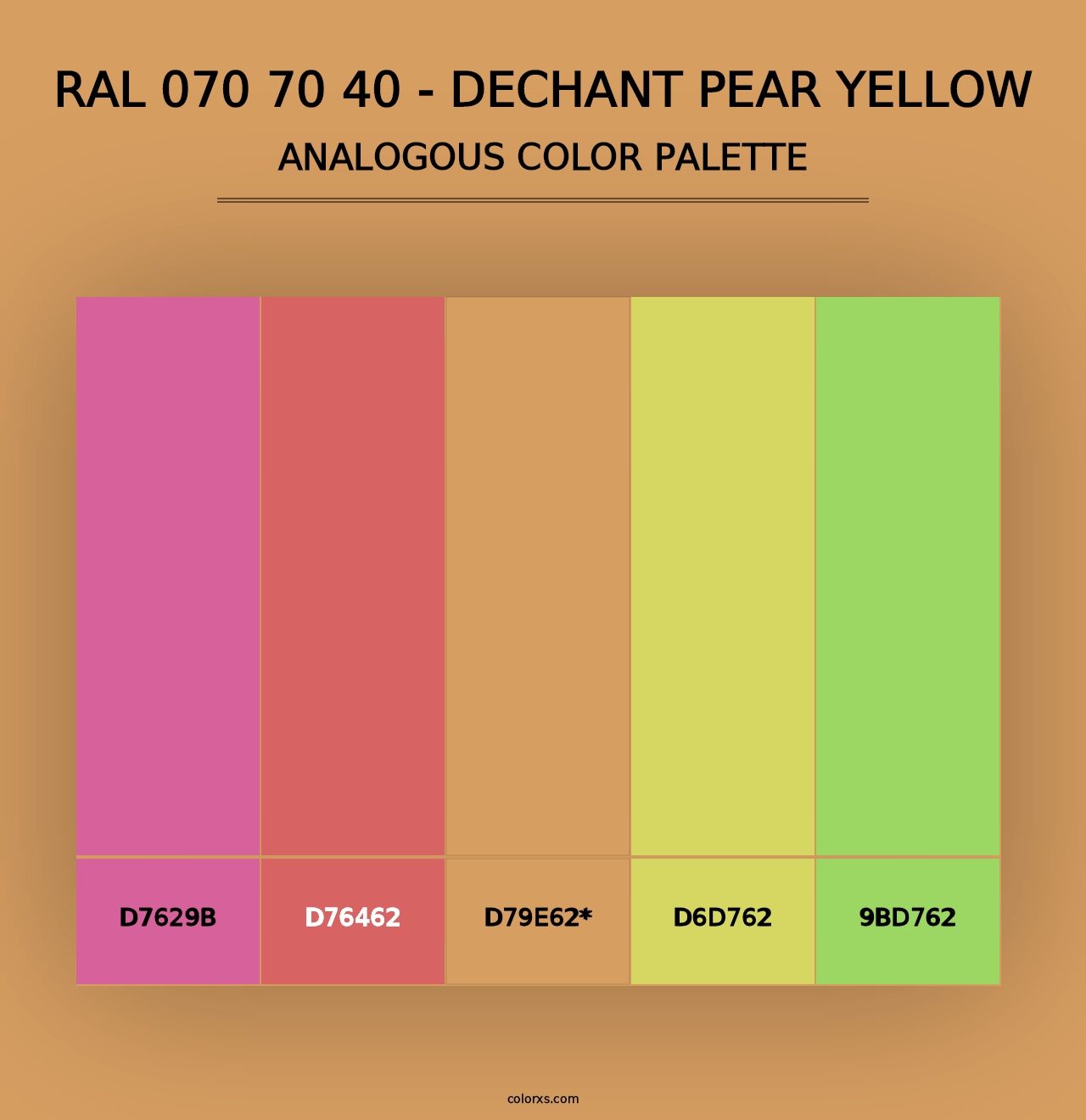 RAL 070 70 40 - Dechant Pear Yellow - Analogous Color Palette