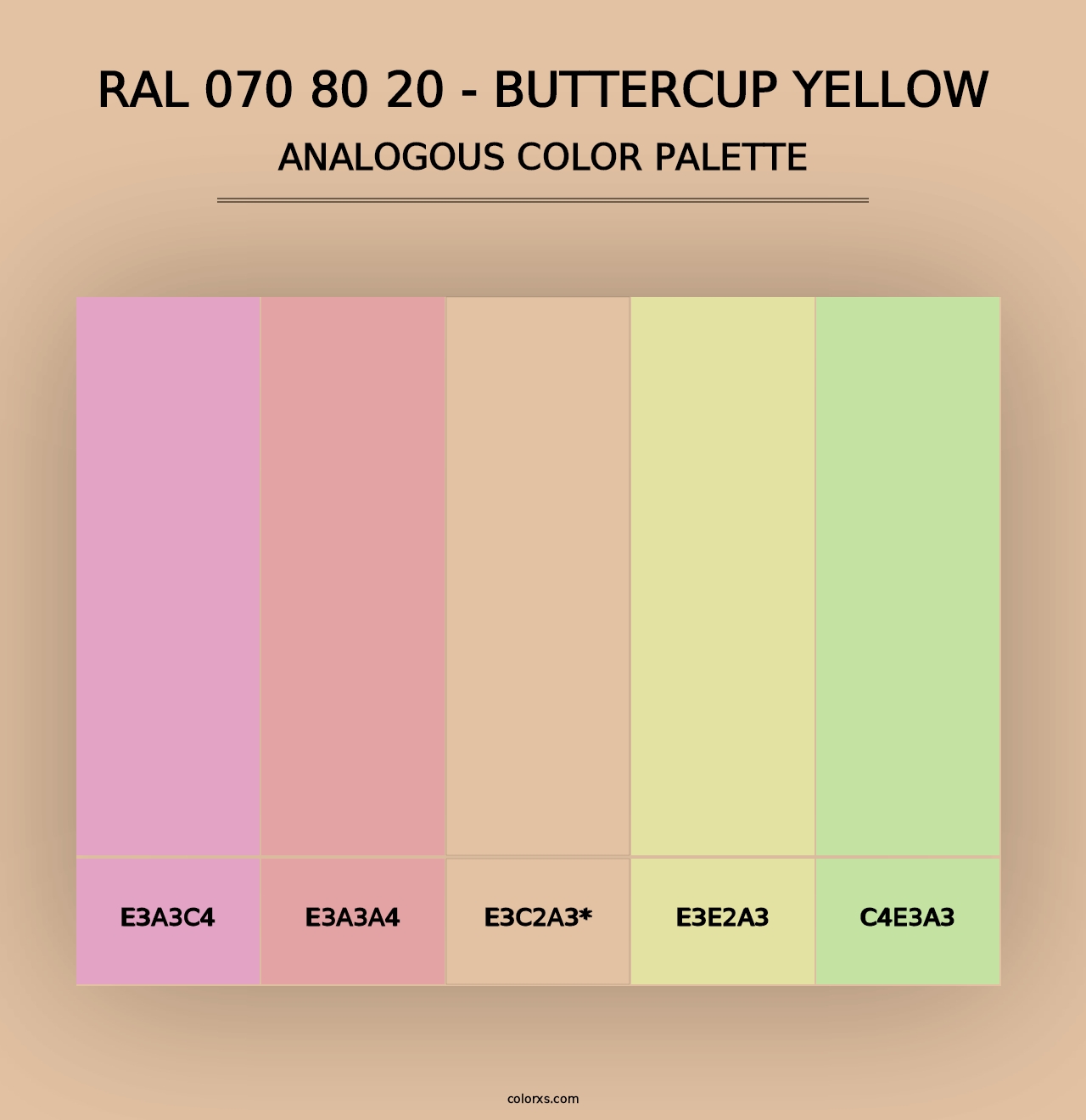 RAL 070 80 20 - Buttercup Yellow - Analogous Color Palette