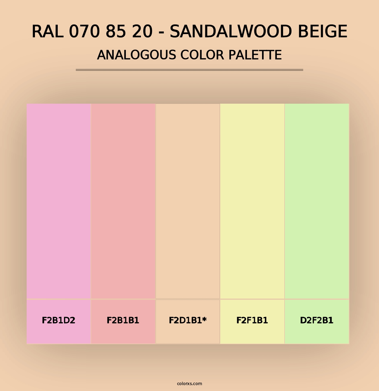 RAL 070 85 20 - Sandalwood Beige - Analogous Color Palette