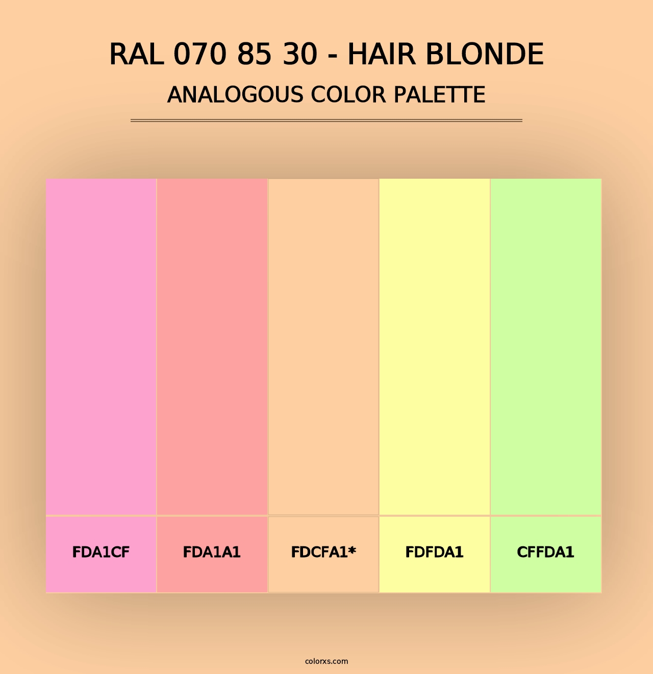 RAL 070 85 30 - Hair Blonde - Analogous Color Palette