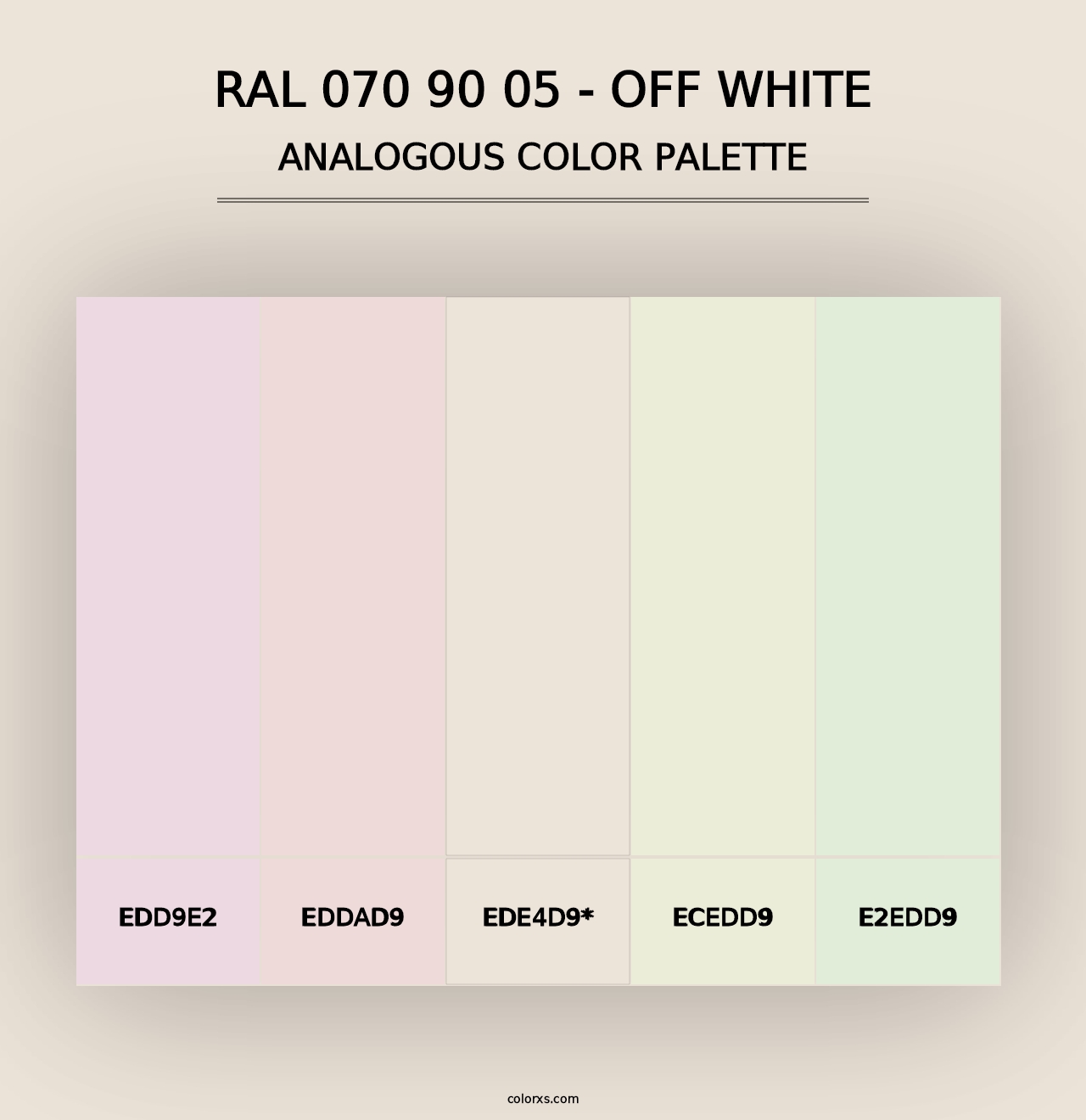 RAL 070 90 05 - Off White - Analogous Color Palette